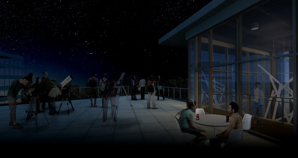 Lone Star College-University Park Observation Exterior Eye-level Night-time